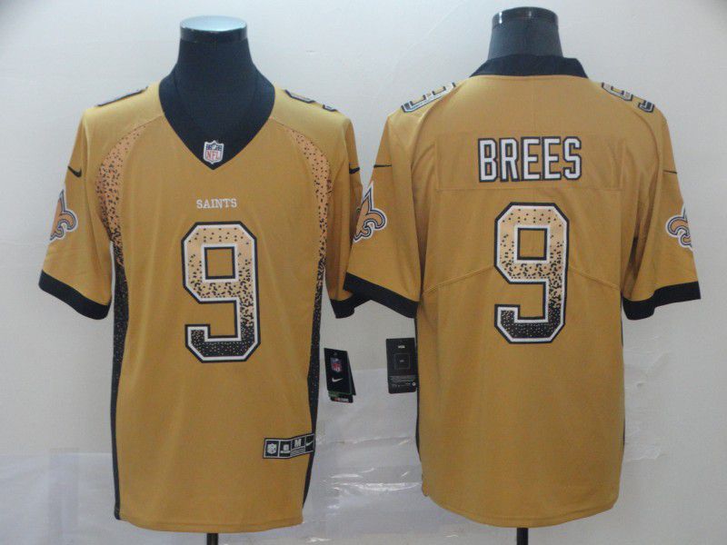 Men New Orleans Saints #9 Brees Nike Drift Fashion Color Rush Limited Jersey